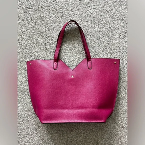 EUC Neiman Marcus Large Fuscia Tote - Picture 4 of 11